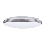 Ceiling Lamp Siena Stylish White And Chrome Circular Design Dimmable Including Remote Control | 35cm | White