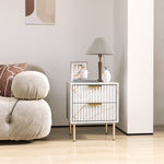 Bedside Table Bedside Cabinet With 2 Drawers For Bedroom | One Size | White