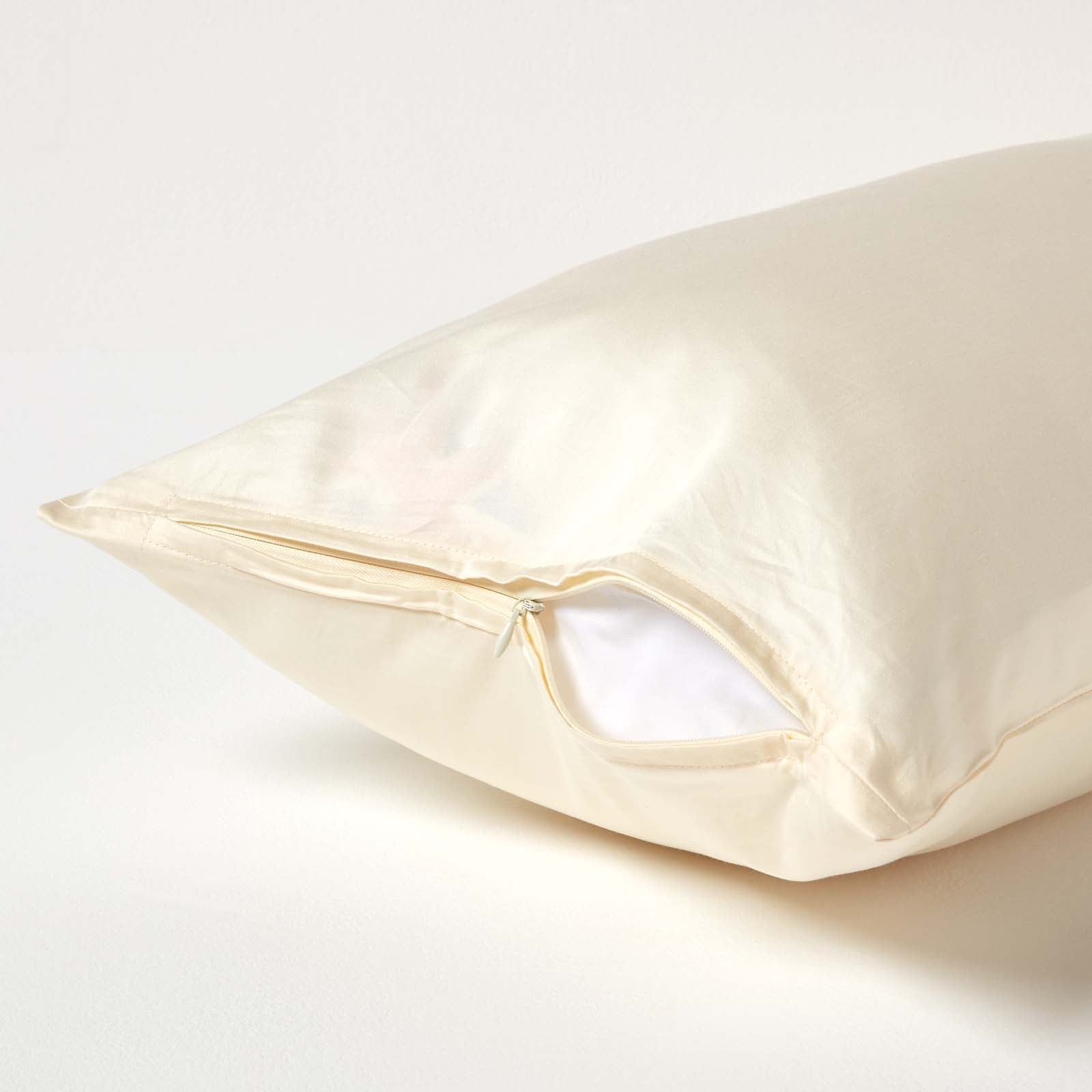 Organic Cotton European Size Pillowcase 400 Tc | 40 x 80cm | Cream