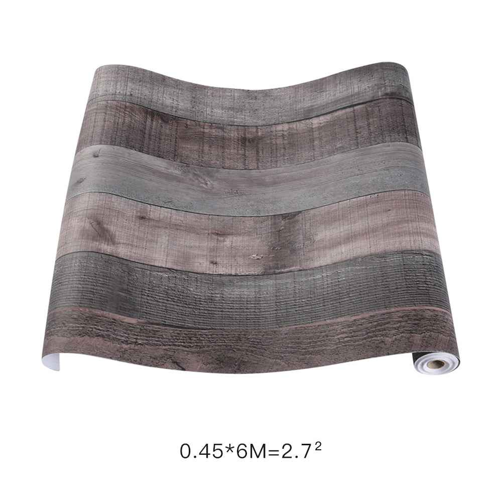 3d Industrial Wood Plank Wallpaper Pvc Self-adhesive Peel And Stick