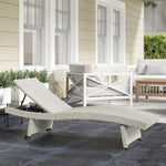 Pe Rattan Sun Lounger With 4-level Adjustable Backrest