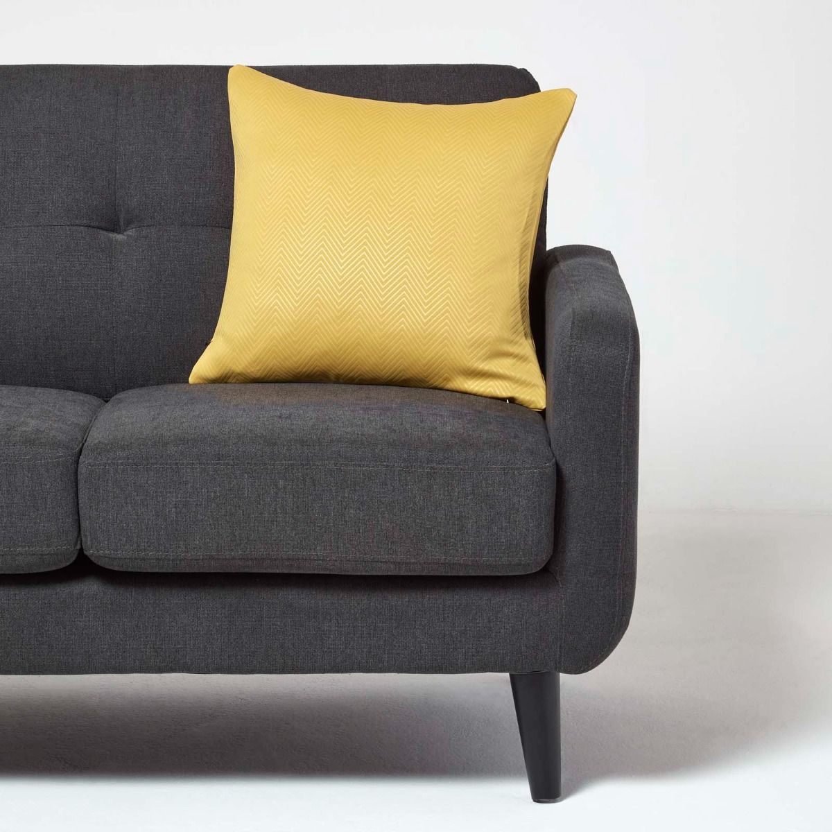 Herringbone Chevron Cushion Cover | 45cm x 45cm | Mustard