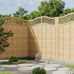 Omega Spruce Wood Fence Panel With Lattice Top 180cm W X 90/120/180cm H – Natural Finish, Durable, Easy Diy Garden Privacy Screen | Large