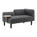 Breeins Chenille Upholstered Chaise Lounge With Side Table