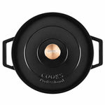Cooks Professional Set Of 3 Cast Iron Casserole Dishes - 20, 26 & 28cm