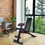 Foldable Dumbbell Bench - 7 Incline Adjustable | Black