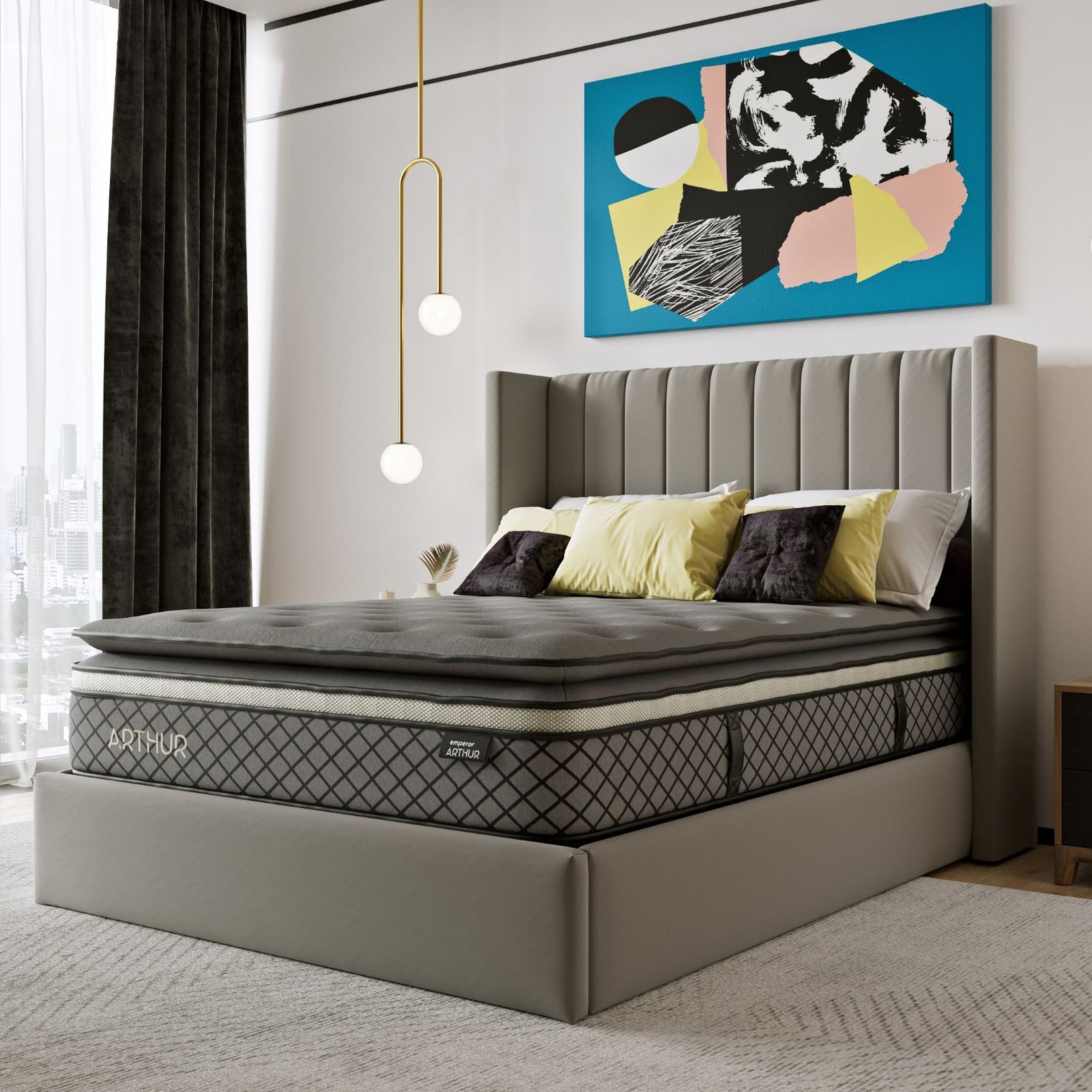 Emperor Arthur 5000 Hybrid Mattress | Super King | Grey