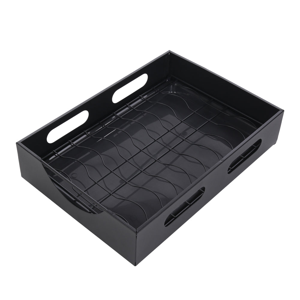 Black Steel Cabinet Pull-out Bowl Rack