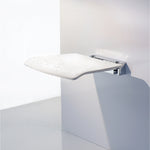 Folding Shower Chair Wall Mounted Bathroom Seat | White