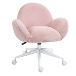Fluffy Leisure Chair W/ Armrest | Pink