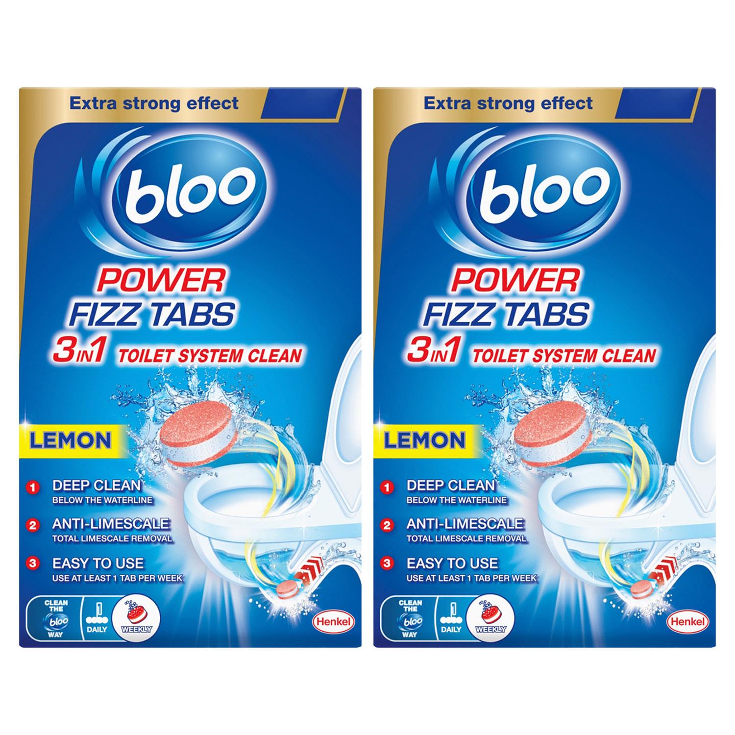 Power Toilet Fizz Tabs, Drain Deep Cleaning Bad Odour, 8 X 25g, 2pk