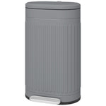 HOMCOM 30l Pedal Bin, Metal Kitchen Bin With Soft-close Lid, Grey