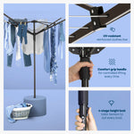 4-arm Garden Clothes Dryer With 45m Line
