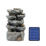 Outdoor Fountain Water Feature Waterfall Solar Powered