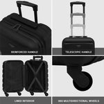 Set Of 3 Hard Shell Suitcase Cabin & Check In Cases With Tsa Lock - Overhead Cabin With Medium & Large Check-in Bag | Set of 3 | Jet Black
