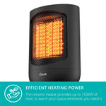 Zone Personal Heater, 1500w Heating Power, Desk Heater | Black
