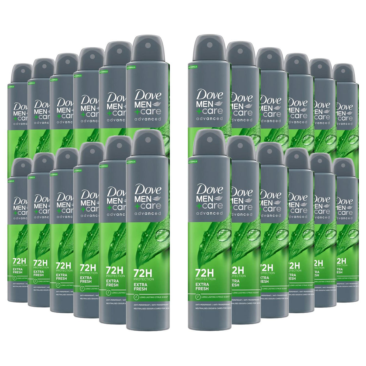 Men+care Antiperspirant Advanced Extra Fresh 72h Protect Deo, 200ml | Set of 24
