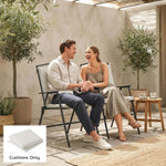 2pcs Garden Chair Cushions, Waterproof Seat Pads | Cream