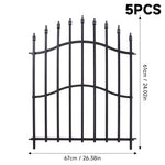 Breeins 5-pack Decorative Metal Garden Fence Panels