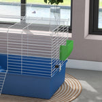 Small Animal Cage, Rabbit Guinea Pig Hutch, Pet Playhouse | Blue