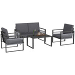 Aluminium Garden Set Cushions, Slatted Table