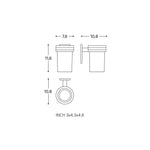 Wall-mounted Toothbrush Holder, Self-adhesive, Black, Stick Collection