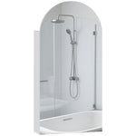 Bathroom Mirror Cabinet With Adjustable Glass Shelves | White