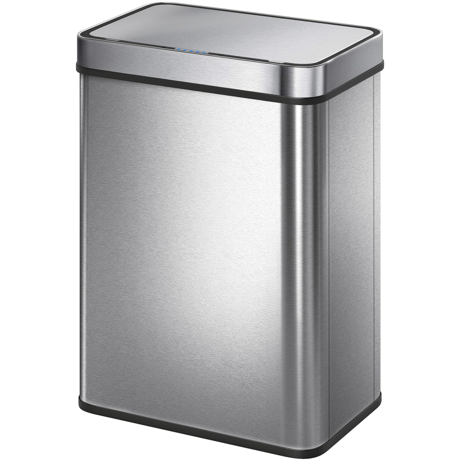 Kitchen Bin With Fingerprint-proof Stainless Steel, Silver Tone | 50l | Silver