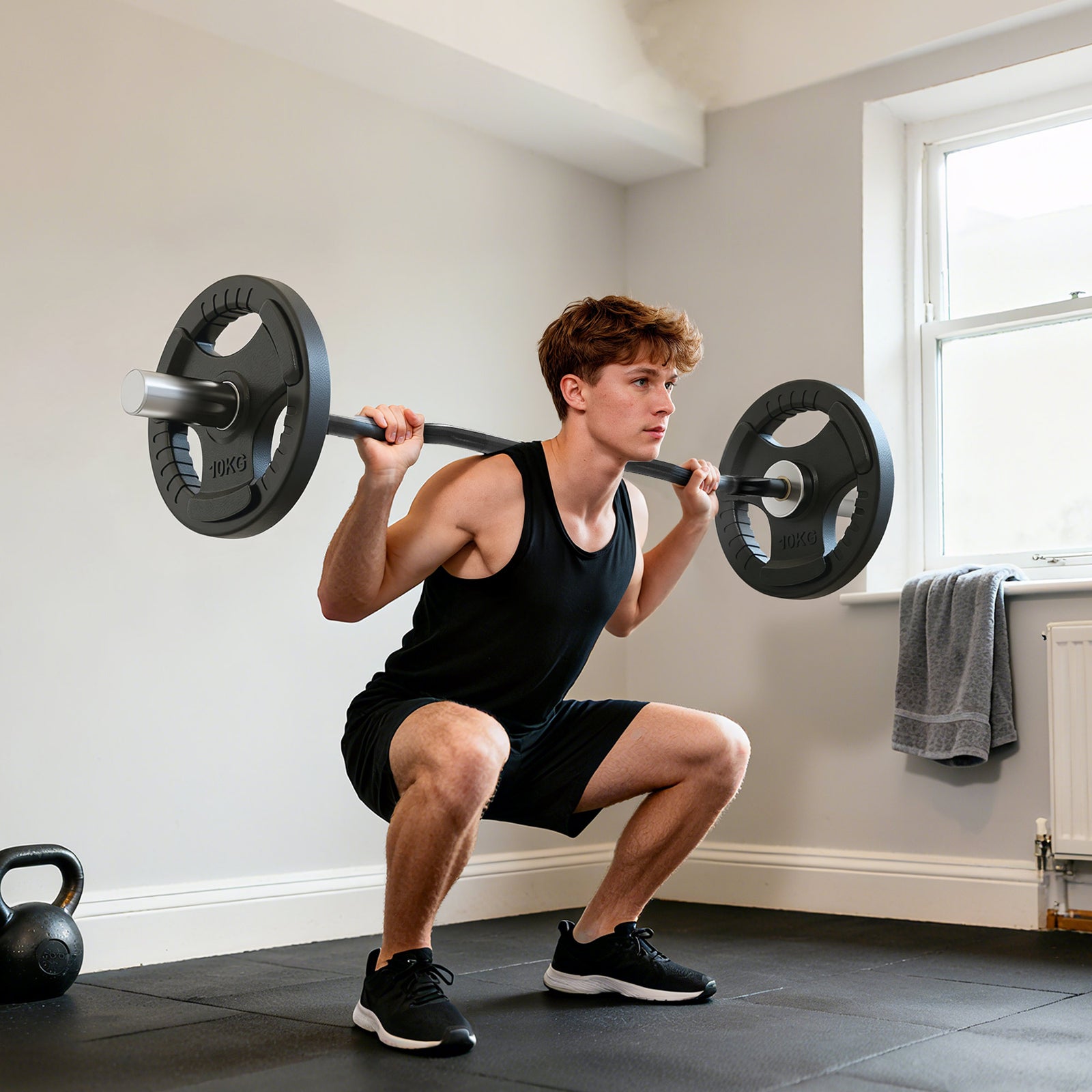 4ft Olympic Ez Curl Bar, Barbell Bar For 2" Weight Plates