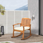 Garden Slat Acacia Rocking Chair Indoor/outdoor