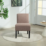 Elara Fabric Armless Accent Chair | Dark Brown