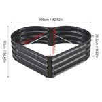 Breeins Heart-Shaped Galvanized Steel Raised Garden Bed Planter for Flowers & Vegetables
