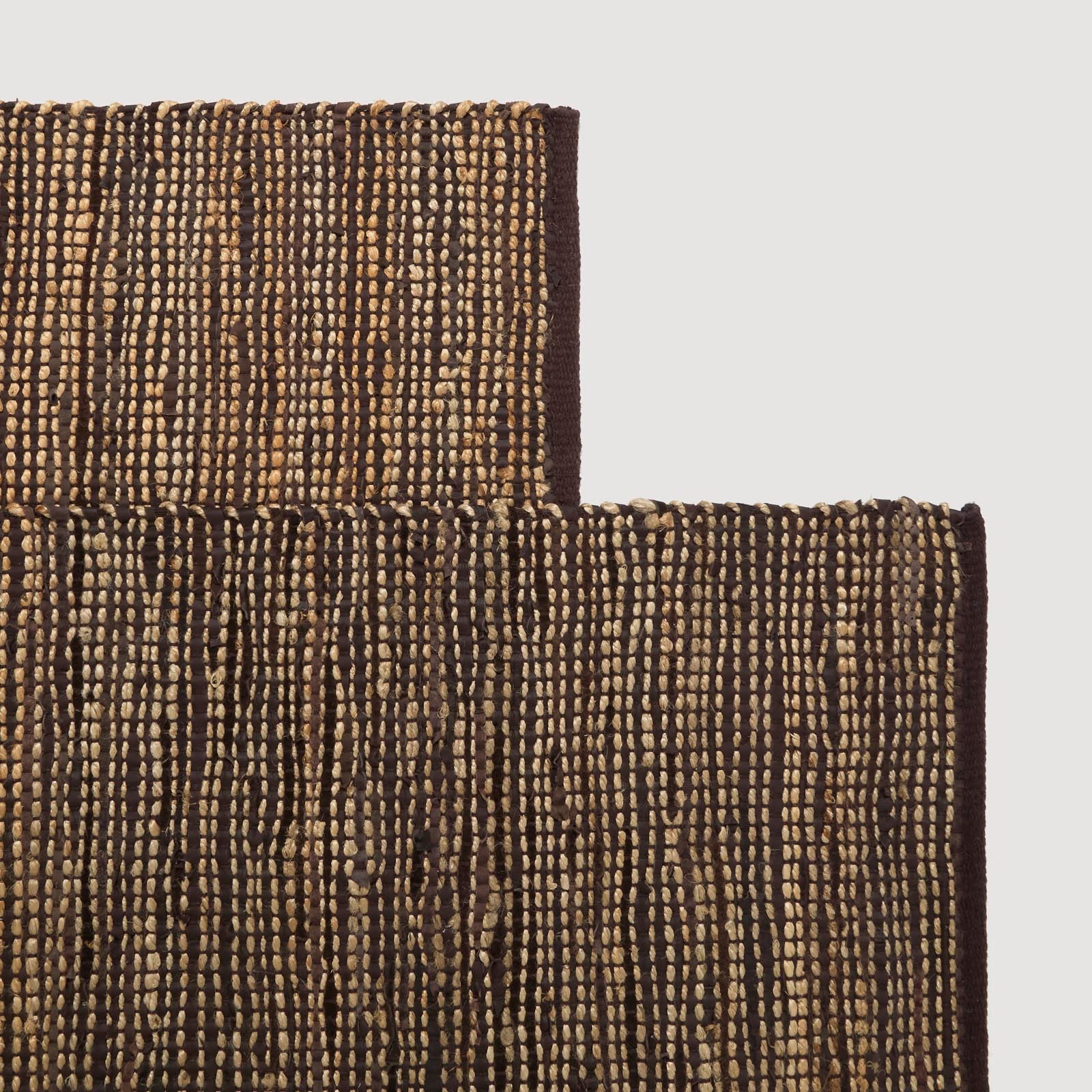 Madras Leather Hemp Rug | 200cm | Brown