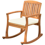 Garden Slat Acacia Rocking Chair Indoor/outdoor