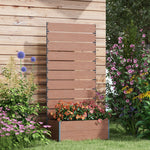 Planter With Trellis For Vines 72x38x150cm | Brown