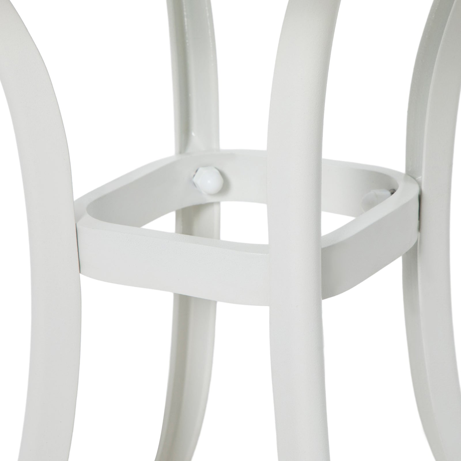 Cast Aluminium Bistro Table W/ Umbrella Hole | White