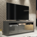 Shine Tv Unit 160cm With Led Lights | Dark Grey