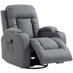 HOMCOM Massage Recliner Chair, Recliner Armchair With 8 Vibration & Heat
