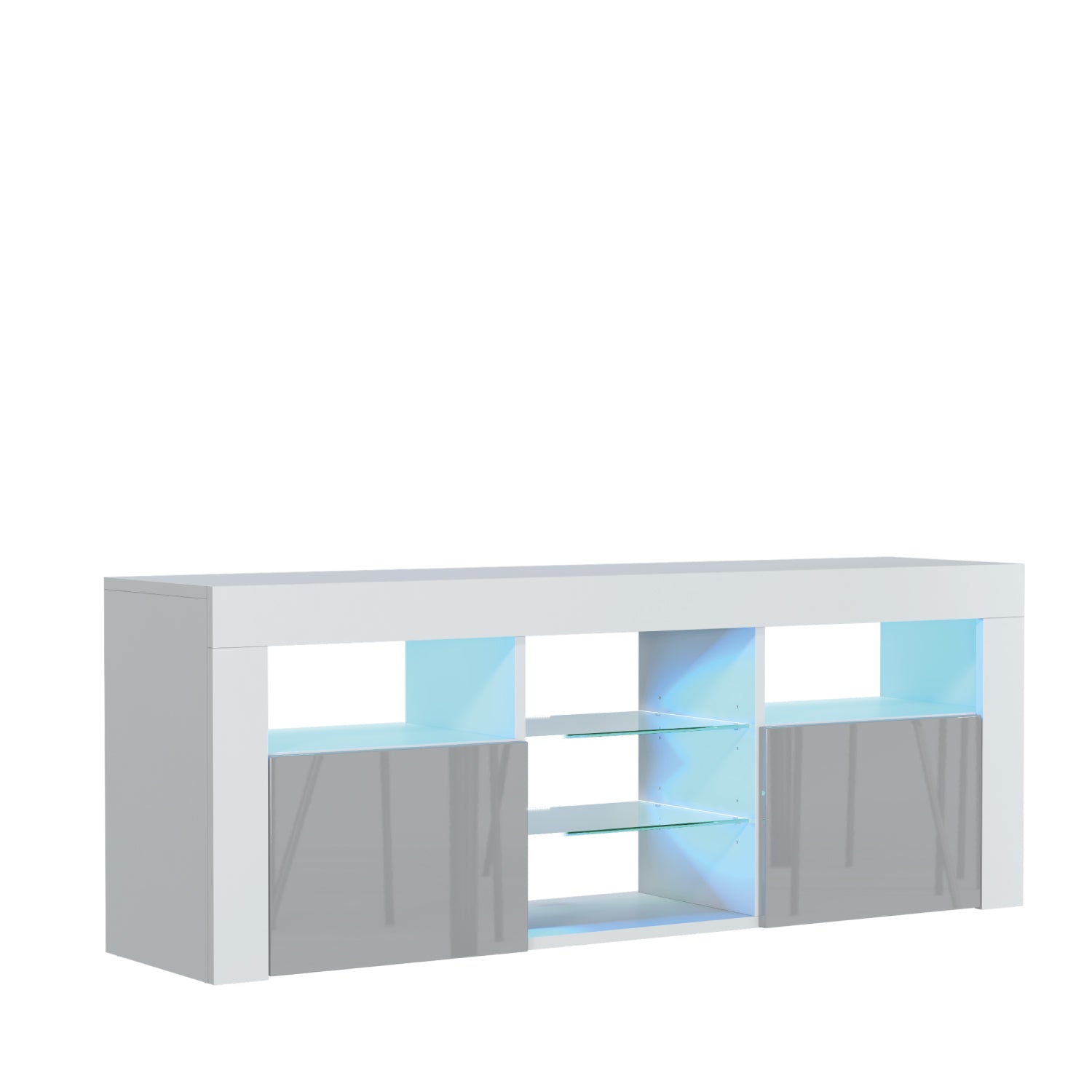 Pulse Tv Unit 145cm With Led Lights | Grey
