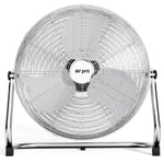14/16/20" Circular Floor Fan - Powerful Air Cooling Fan With 3 Speed Settings | 20" | Silver