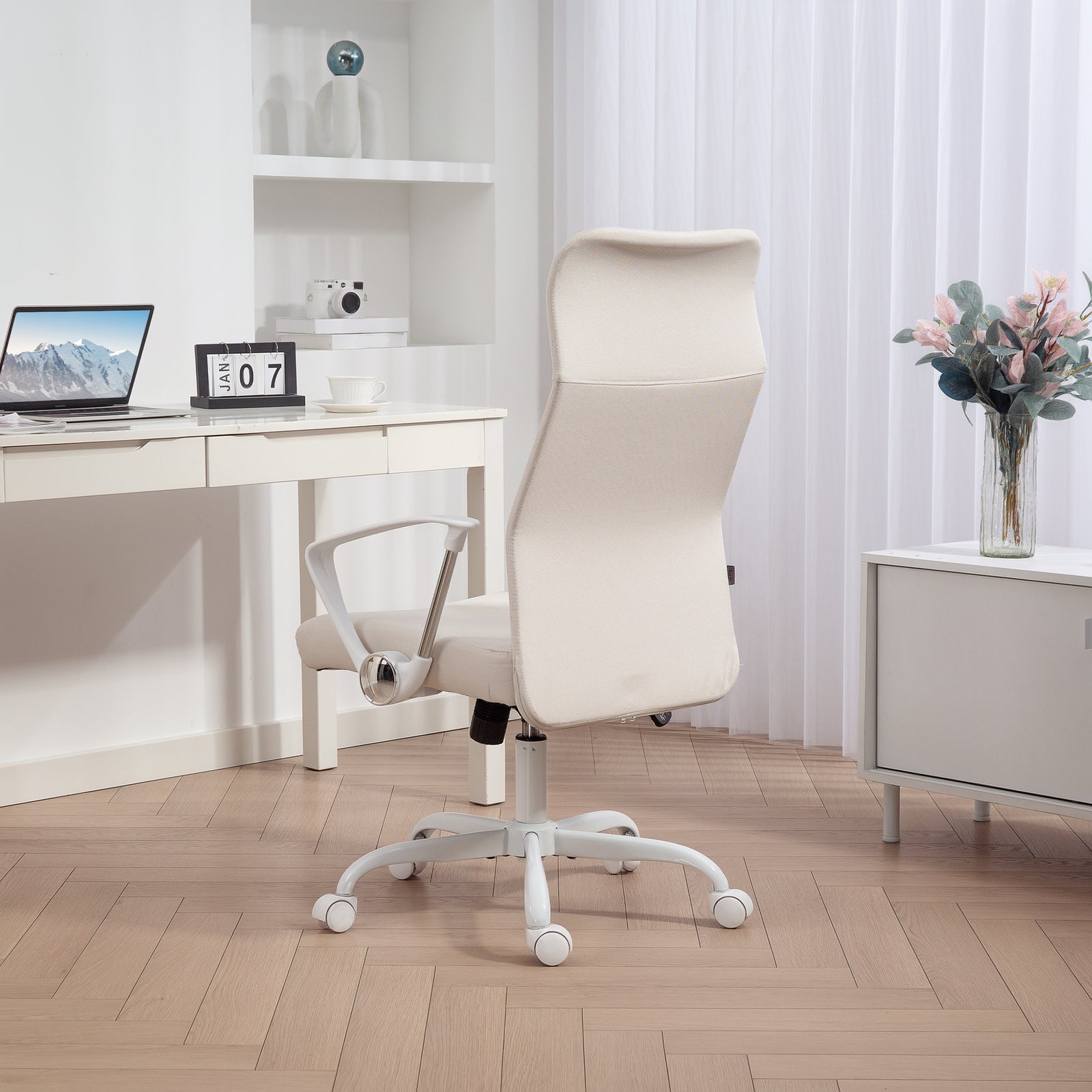 High Back Office Chair | Cream