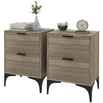 Bedside Tables Set Of 2 With 2 Drawers For Bedroom | Set of 2