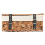 Wicker Double Steamed 35cm Empty Hamper Basket | White