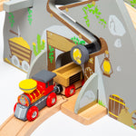 Wooden Wild West Train Set - 62 Pieces