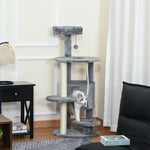 Cat Tree Tower Activity Center With Hanging Ball Toy Teasing Rope 112cm