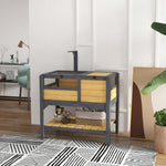 Wooden Tortoise House W/ Run, Shelter, Shelf, Lamp Holder | Yellow
