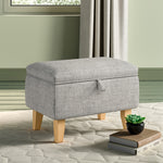Breeins Linen Fabric Storage Ottoman