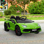 Lamborghini Svj 12v Ride-on Car W/ Lights Music Remote 3-8 Yrs | Green