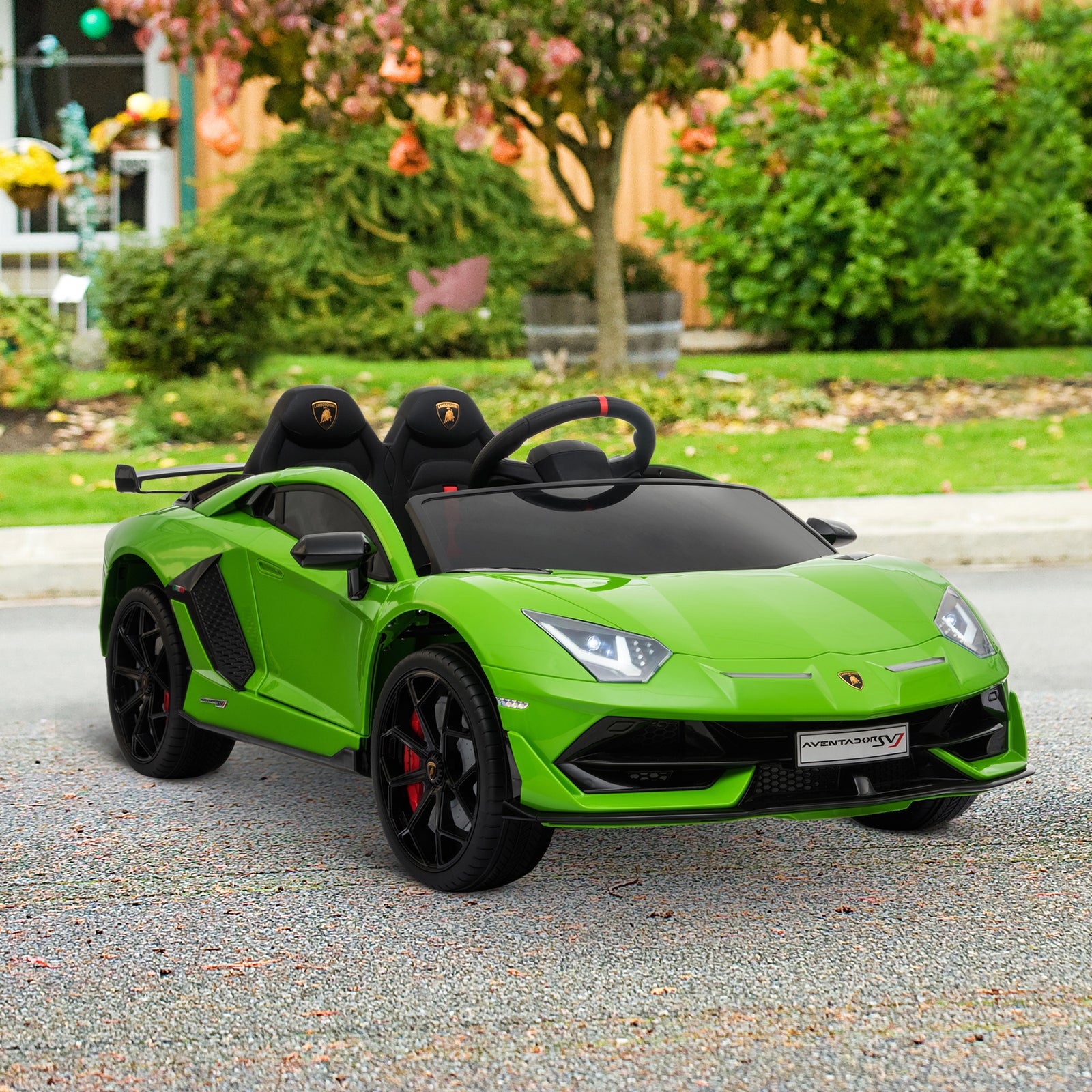 Lamborghini Svj 12v Ride-on Car W/ Lights Music Remote 3-8 Yrs | Green