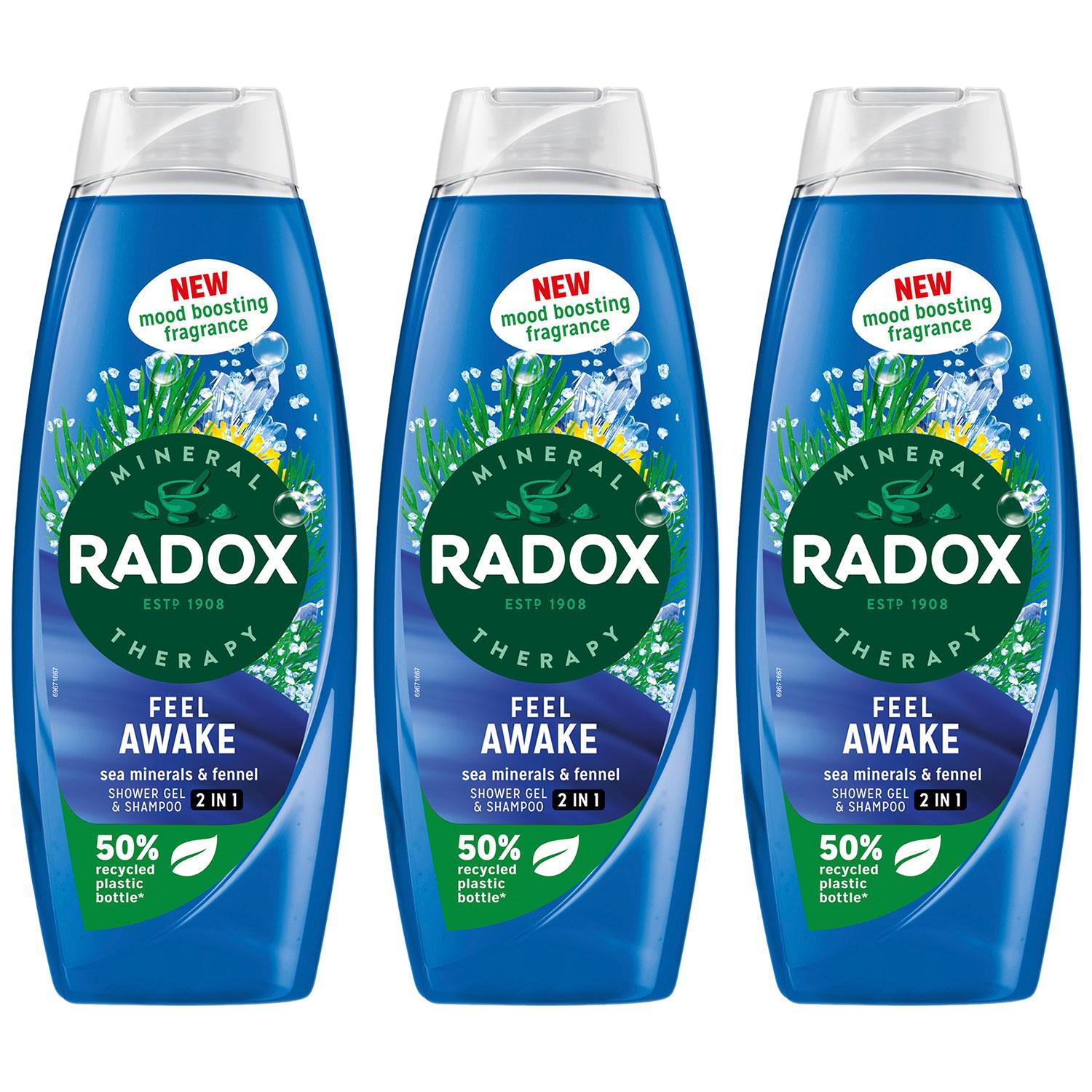 Body Wash & Shampoo 2in1 Feel Awake Men With Fennel & Sea Minerals 675ml, 3pk | 3 | Blue
